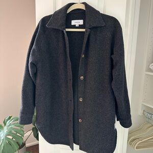 Anián Charcoal Wool Shirt Jacket